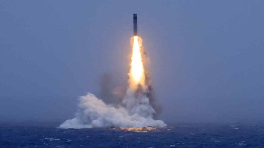 A three-way nuclear arms race
